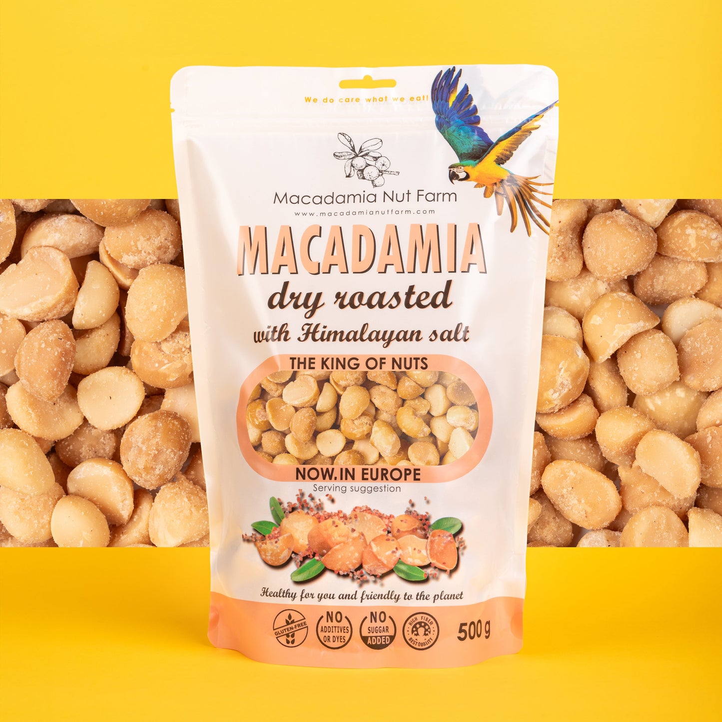 Geröstete Macadamianüsse mit Himalaya-Salz