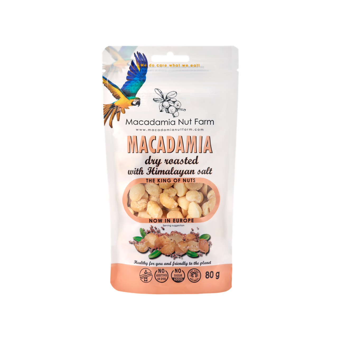 Geröstete Macadamianüsse mit Himalaya-Salz