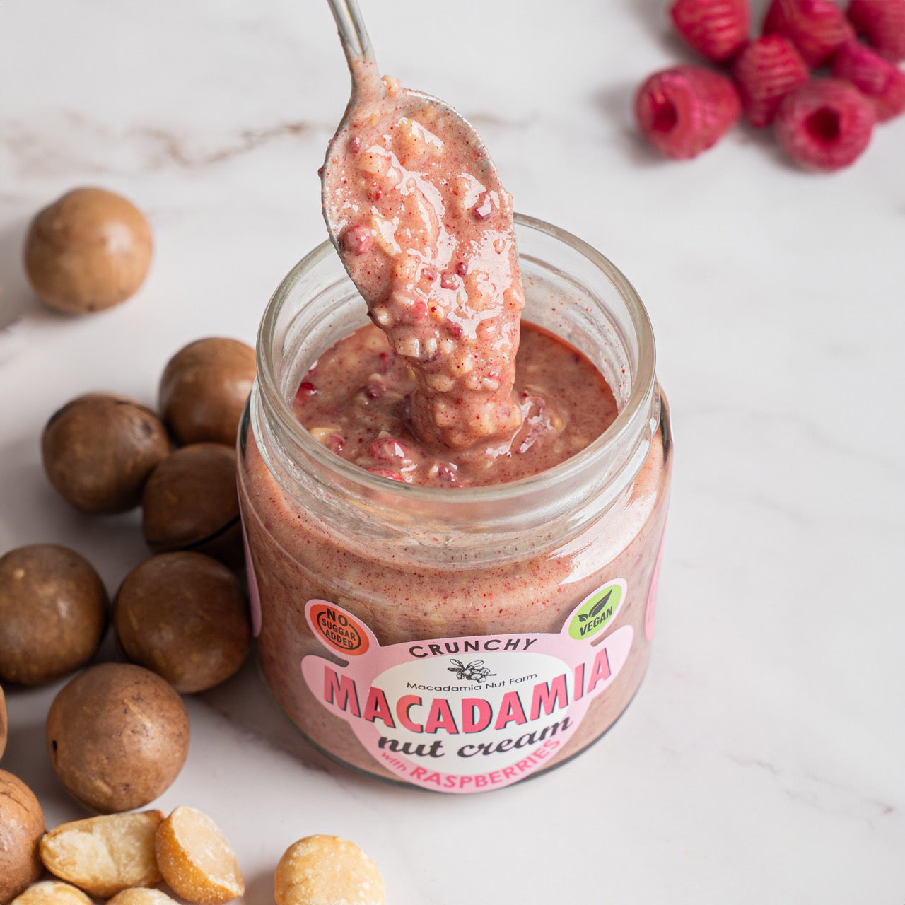 Macadamianusscreme HIMBEEREN CRUNCH