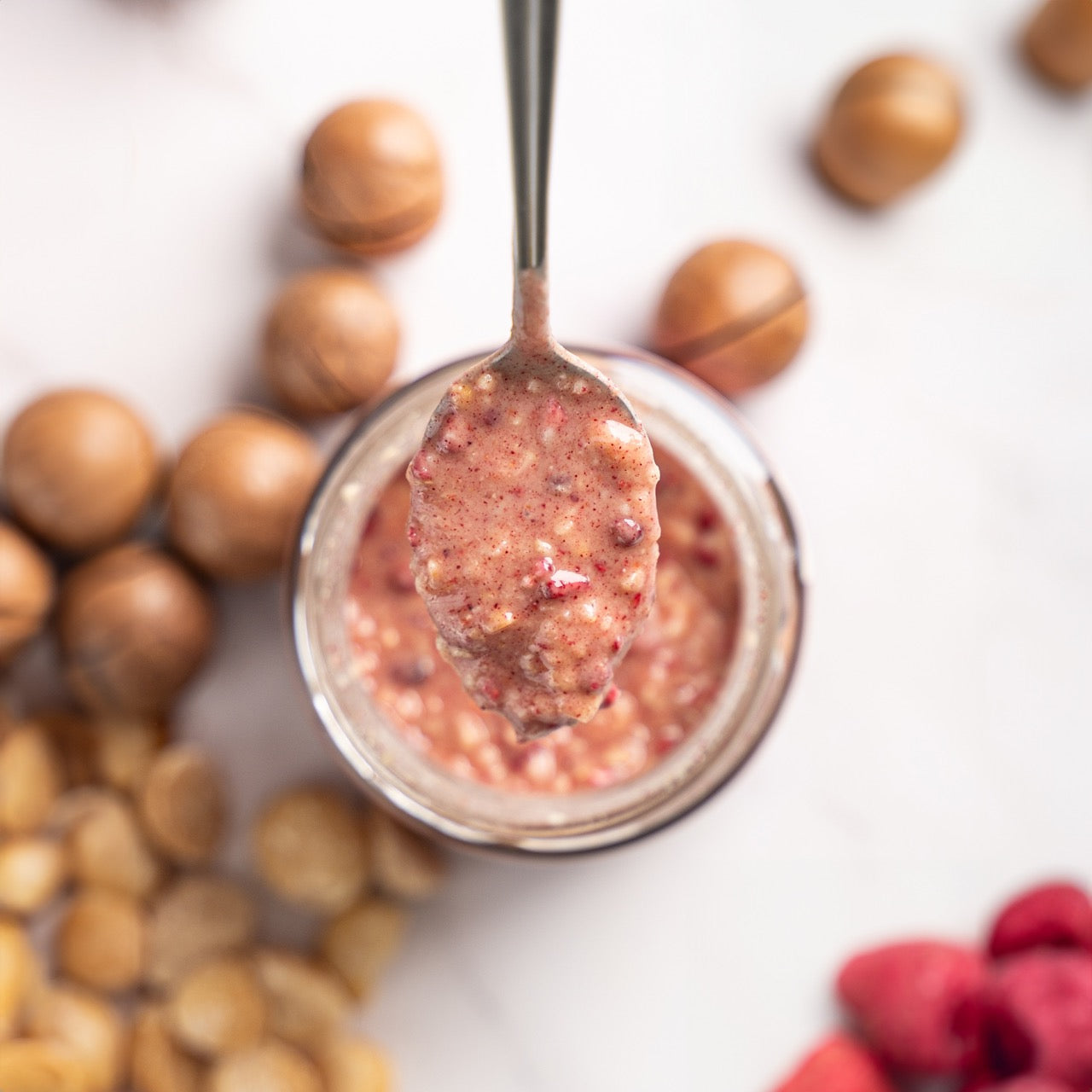 Macadamianusscreme HIMBEEREN CRUNCH